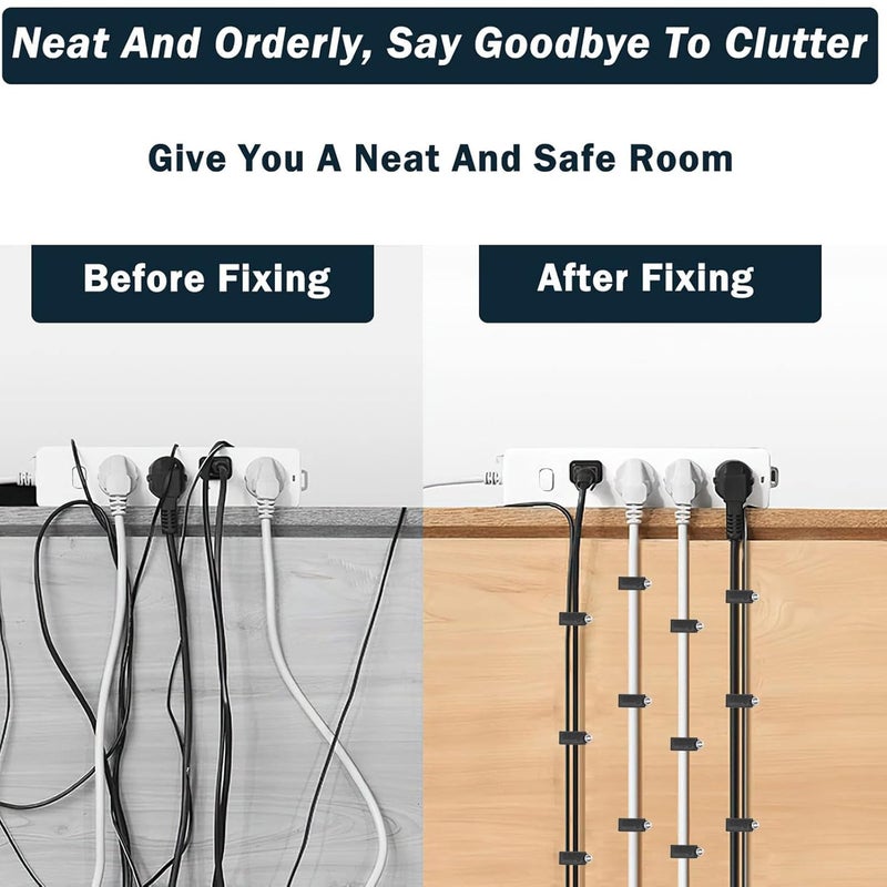 Easytle Black Cable Clips Nail in Cable Clip 100 Pcs 8mm Flat Black Ethernet Cable Wall Clips Cable Tacks Coax Clips Speaker Wire Clips Cable Nails for Cords Cat5/Cat5e/Cat6/Cat7 RJ45 Cord Clips - Image 5